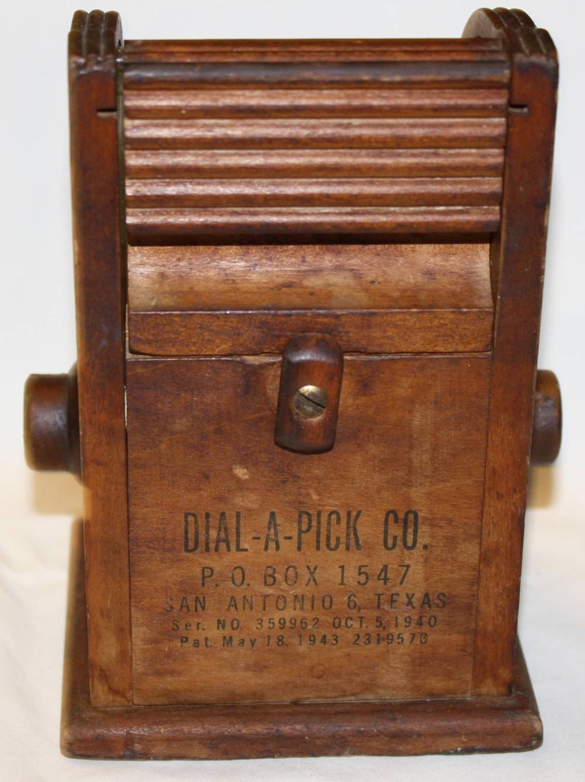 Antique Patented DialAPick Toothpick Holder Reserved for Etsy