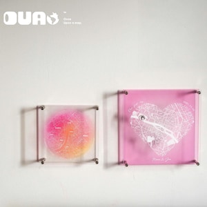 Là où tout a commencé Cadeaux relation interurbaine pour un anniversaire Cadeau pour elle Décoration d'intérieur Art acrylique Plan personnalisé de la ville Où nous nous sommes rencontrés pour lui