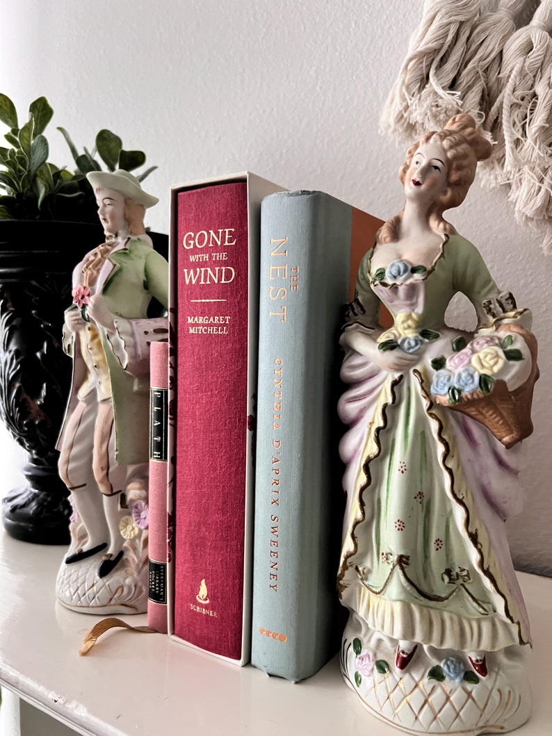 Vintage Victorian Couple Figurines – Hand-painted Porcelain Man & Woman ...