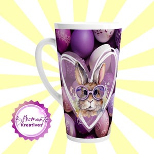 Funny Bunny Cheeky Purple Easter Bunny Mug Spring, Easter, Gift Mug, Easter Style Mug Easter Design Mug, Easter Gift