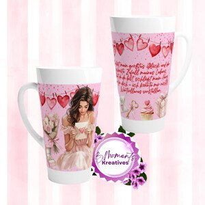 My LOVE Liebesbrief - Keramiktasse 325 ml - Weiße Latte-Tasse 17oz
