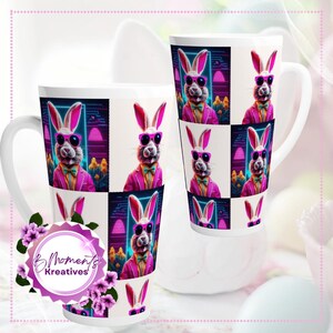 Funny Bunny Easter Mug with a unique print! Easter Mug Easter Print Easter Mug Easter Design