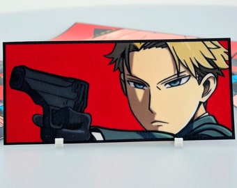 Spy Family Vinyl Sticker Loid Forger glasses Anime Manga Comic Panel Laminated for laptop water bottle PC Code White Yor Agent Anya twilight