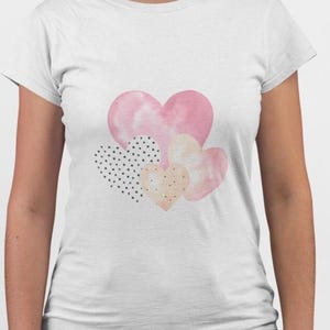Hearts Graphic Tee: Ring-Spun Cotton T-Shirt