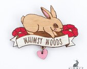 Whimsy Woods Souvenir Rabbit Brooch