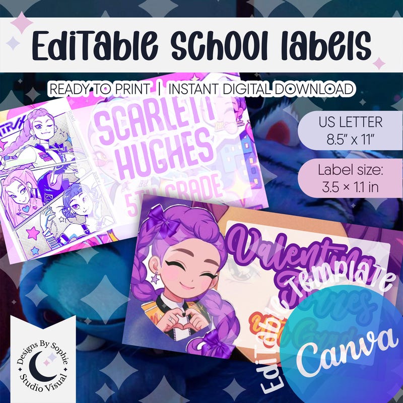 Huntrix School Labels - Etsy