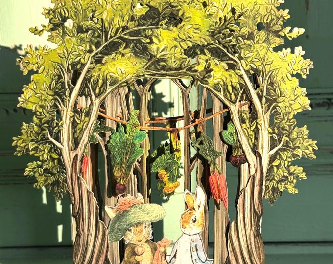 Beatrix Potter Peter Rabbit Forest Paper Dimensional Scene - Etsy