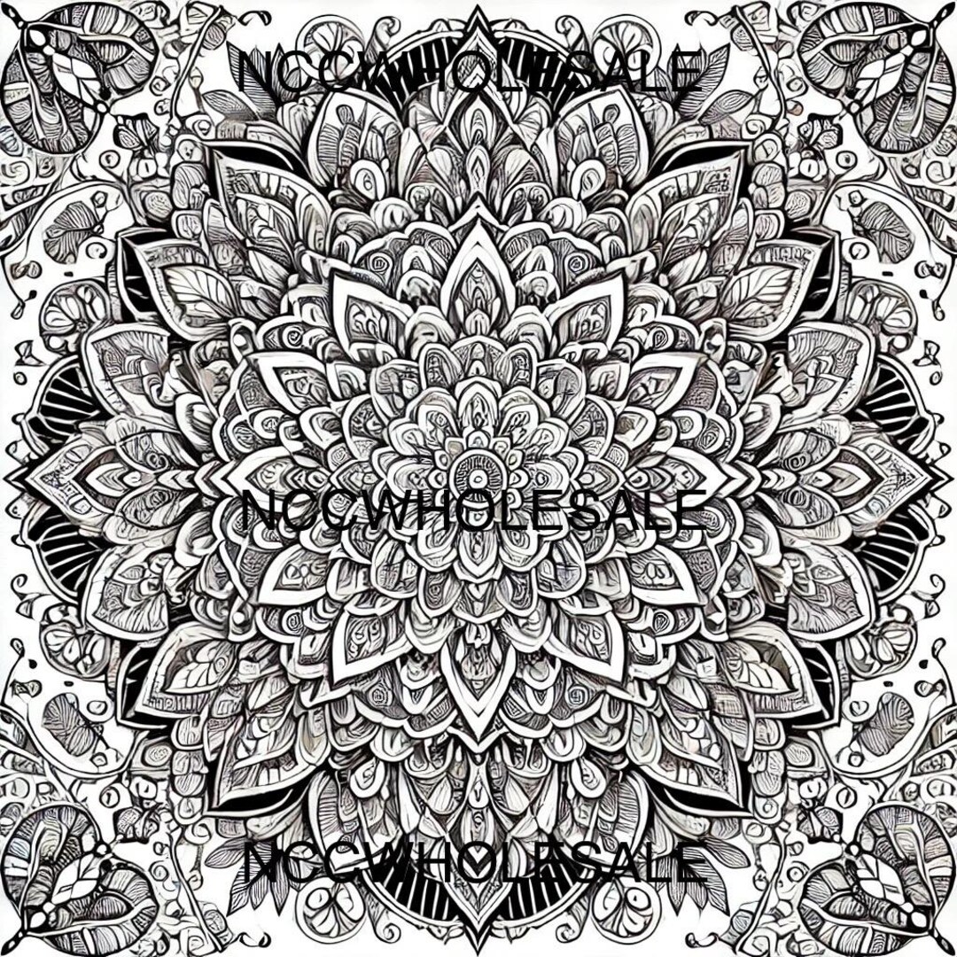 Intricate Mosaic Mandala Coloring Page – Stress Relief & Mindfulness ...