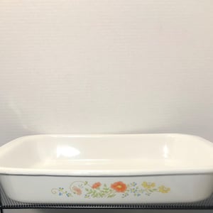 Vintage Rare Corning Ware Wildflower A-76 14x11 1/2 X 2 1/4 open roaster casserole baking lasagna pan dish oven cooking range oven microwave