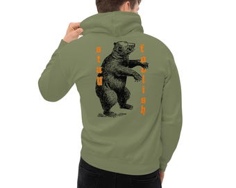 Stay Hungry Stay Foolish Bear Design Steve Jobs Cytat Apple Oversized Bluza z kapturem Heavy Cotton Streetwear Inspirująca bluza z kapturem