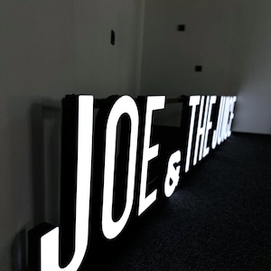 Placa de letras 3D personalizada com luzes LED – Placa de logotipo comercial grande para loja, loja, café ou salão – Sinalização externa à prova d'água