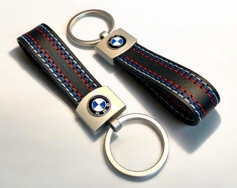 BMW key ring with BMW logo in black