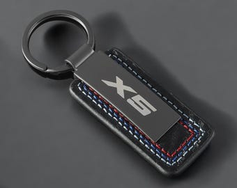 Bmw X5 keyring in black with BMW X5 lettering