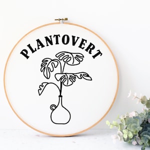 Plantovert Embroidery Pattern| Beginner Embroidery PDF | Embroidery Pattern PDF, digital hand embroidery pattern
