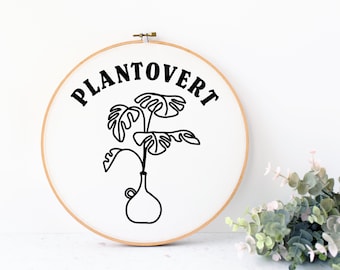 Plantovert Embroidery Pattern| Beginner Embroidery PDF | Embroidery Pattern PDF, digital hand embroidery pattern