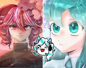 Hatsune MIKU en Kasane Teto Project Sekai Vocaloid Art Prints beschikbaar in A4/5