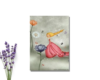 Rapunzel-illustration  Card-birthday postcard