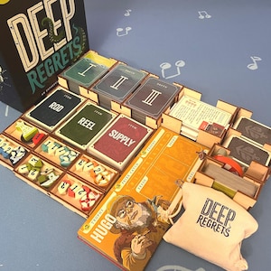 Deep Regrets Wooden Board Game Organizer/Insert