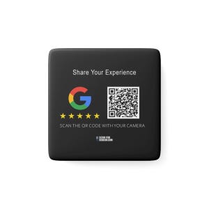 Aangepaste porseleinen magneet met QR-code voor Google-recensies