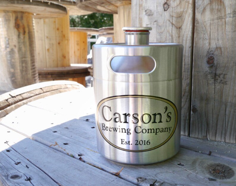 Personalized MiniKeg Beer Groomsmen Gift 64 oz Stainless Etsy