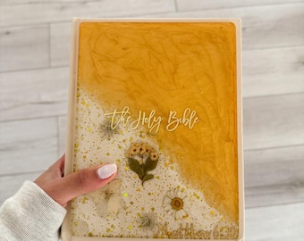Handmade Customized ESV Journaling Bible, cover art inspired by Matthew 6:30