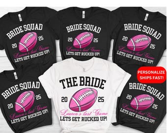 Personalised Rugby Themed Bachelorette Party T Shirts for Team Bride Bridesmaid - TRENDY Rugby Game day Hen Do Party Shirt Vegas Tshirt gift