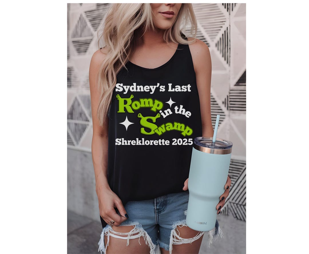 Custom Bachelorette Tank Tops Last Romp in the Swamp Trendy Hen Do ...