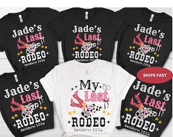 Trendy Last Rodeo Shirts for Bride Bridesmaid, Western Bachelorette Tees, Country Hen Party Tshirts, Unisex Cowboy Hen Party Shirt Oversized
