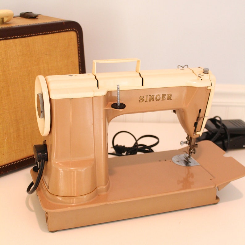 Vintage Singer Portable Sewing Machine 301a slant needle Etsy