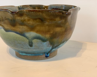 Brown/blue bowl