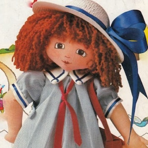 Vintage Doll SEWING PATTERN Make 13" Rag Dolls with Clothes~Great Gift! e-pattern  PDF Download