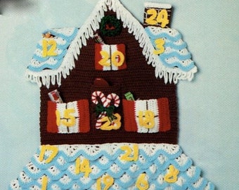 Advent Calendar CROCHET PATTERN Make Christmas Gingerbread House for Advent Instant Download PDF e patterns