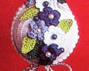 Victorian Christmas Ornament CROCHET PATTERN~Set of 6 Ornaments with Flowers PDF Instant Download