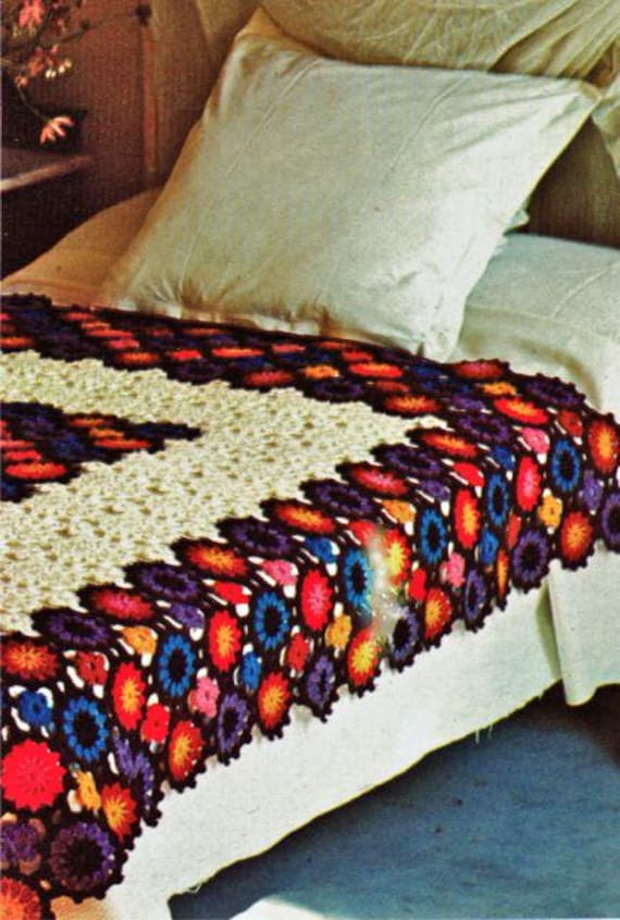 21 Stained Glass Crochet Patterns for Colorful Blankets, Squares, and More 14 Stained Glass Flower Afghan Crochet Pattern: Granny Daisy