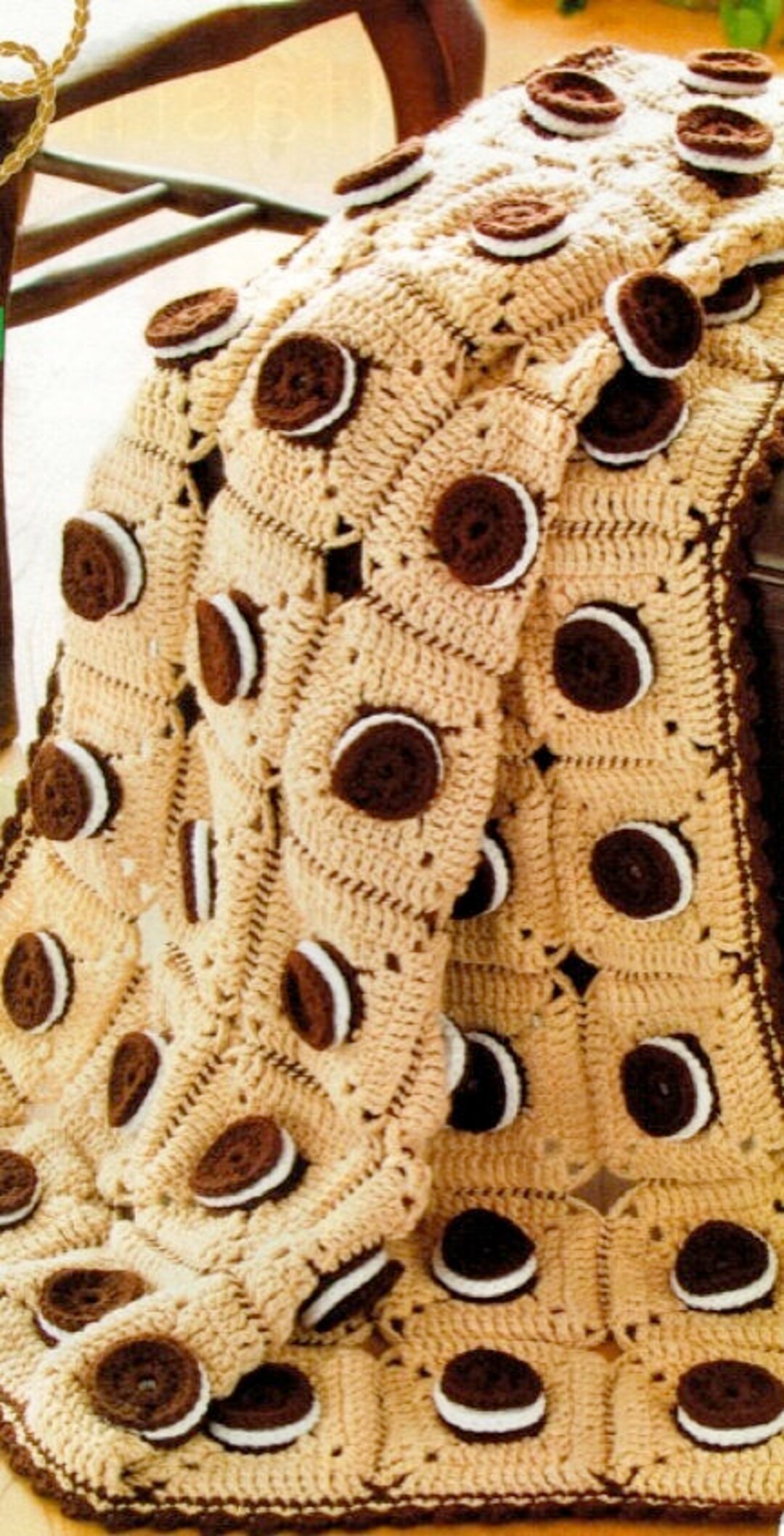 Easy OREO COOKIE AFGHAN Throw Blanket Crochet Patterneasy Chocolate Sandwich Cookie E pattern P D F Instant Download Etsy Canada