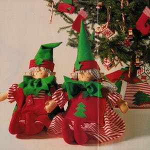Elves Elf Doll SEWING PATTERN~Make 28&quot; Santa&#39;s Helpers for Christmas e-pattern PDF Instant Download