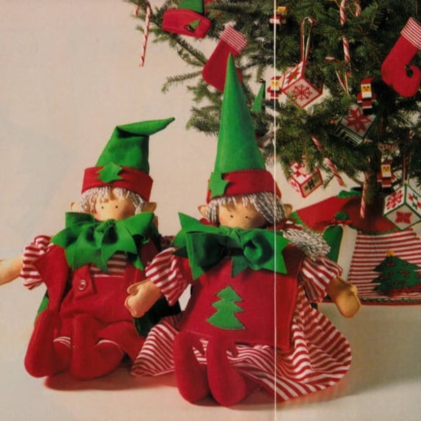 Elves Elf Doll SEWING PATTERN~Make 28" Santa's Helpers for Christmas e-pattern PDF Instant Download