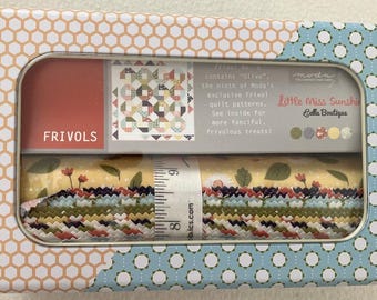 Moda Frivols No 9 Kit Little Miss Sunshine by Leila Boutique Tin Olive Quilt Pattern WORLD WIDE SHIPPING