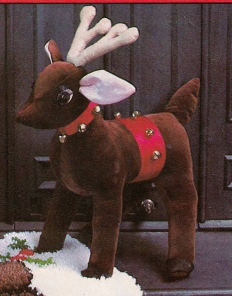Modèle de couture renne Rudolph Faire une peluche ~ poupée ~ 19 po. de haut ~ taille réelle pas un graphique ~ design vintage ~ décoration pour la maison ~ amusant pour Noël téléchargement PDF