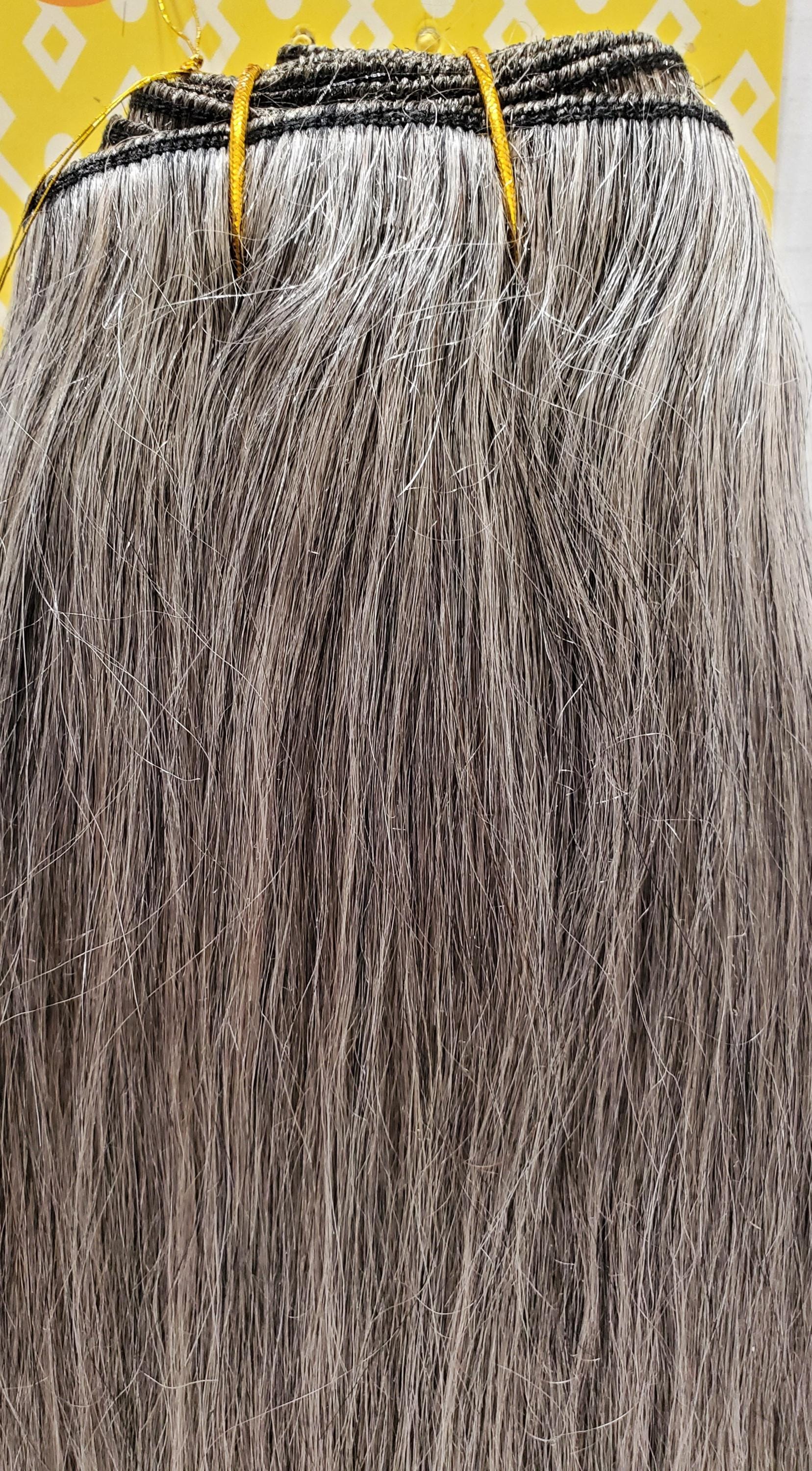 10 INCH Human Hair #51 Salt and Pepper 100% Human Weave Hair 10 Inch ...
