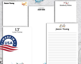 Personalized Airplane Notepad | Custom Aviation-Themed Stationery | Gift for Pilots, Travelers, Aviation Enthusiasts | Travel-Themed Notepad