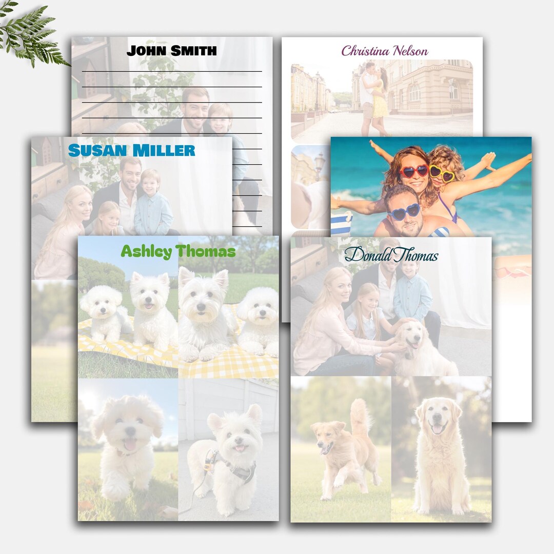 Personalized Photo Notebook With Name – Custom Picture Journal, Family ...