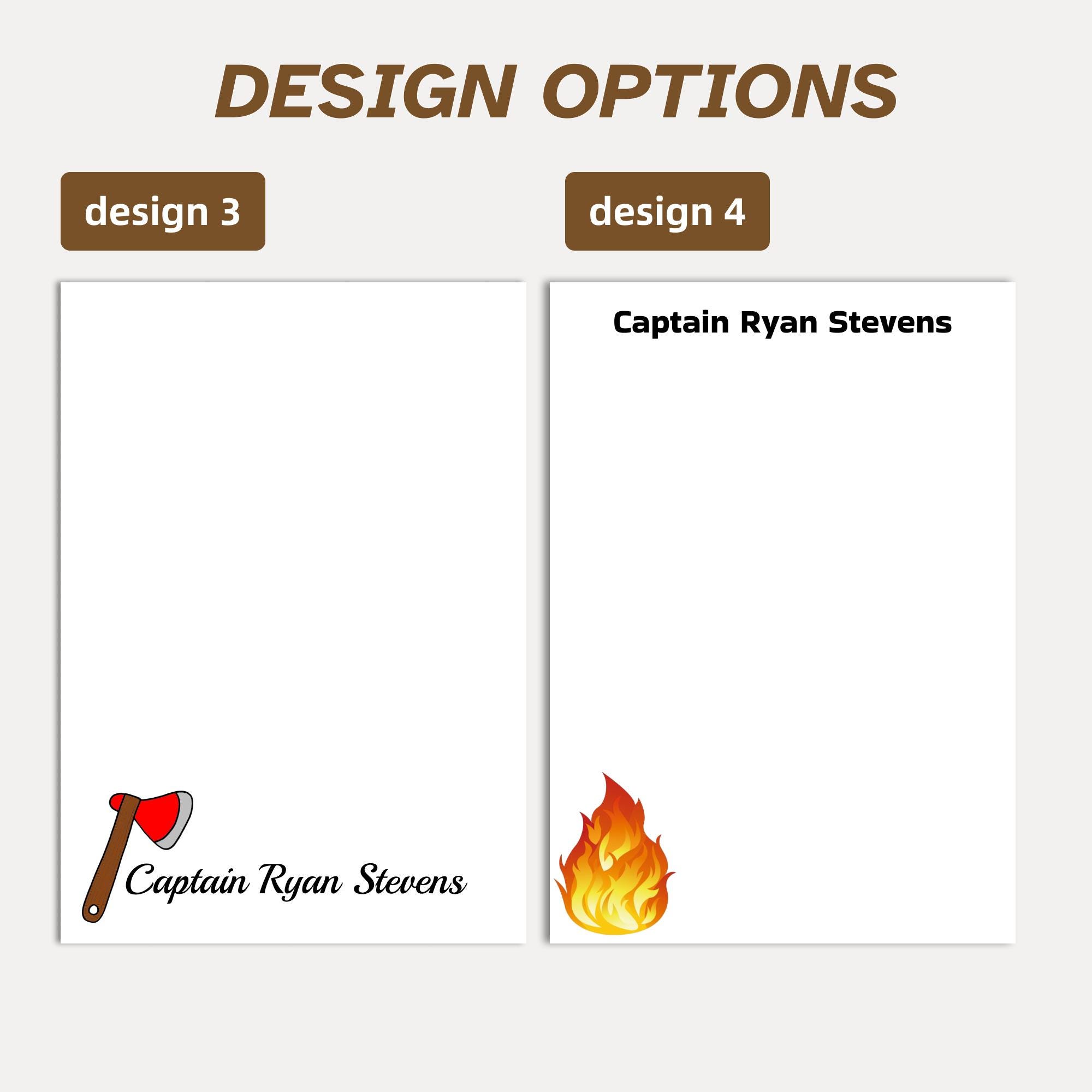 Personalized Firefighter Notepad: Fire Truck Design - First Responder ...