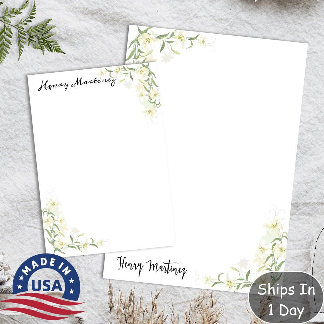 Personalized Lily Floral Notepad | Perfect Gift for Mother’s Day ...