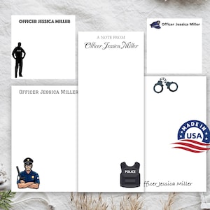Personalized Police Notepad - Law Enforcement Stationery - Gifts for Police Officers - Police Appreciation Gift - Badge Themed Notepad