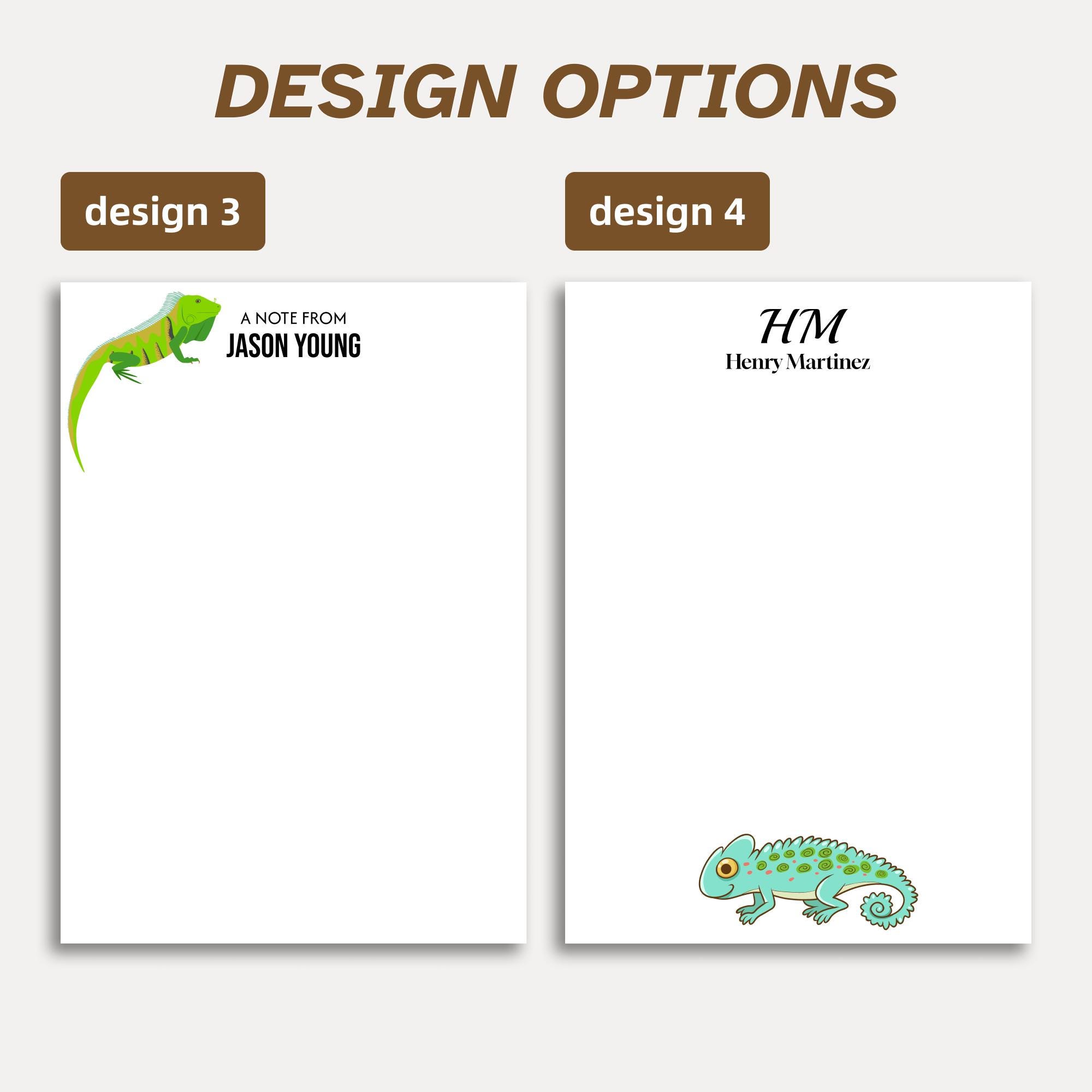 Personalized Lizard Notepad: Custom Reptile Stationery - Etsy