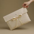 50pcs Beige Cotton Flap Dust Bags: Double Layers envelope Style, Handmade Storage Bag HBM-501 product logo
