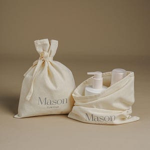 Organic Linen dust cover bag custom logo Drawstring Bag for necklace,cosmetics, gift pouch, Weddings, Special Occasion Bags LIN-102