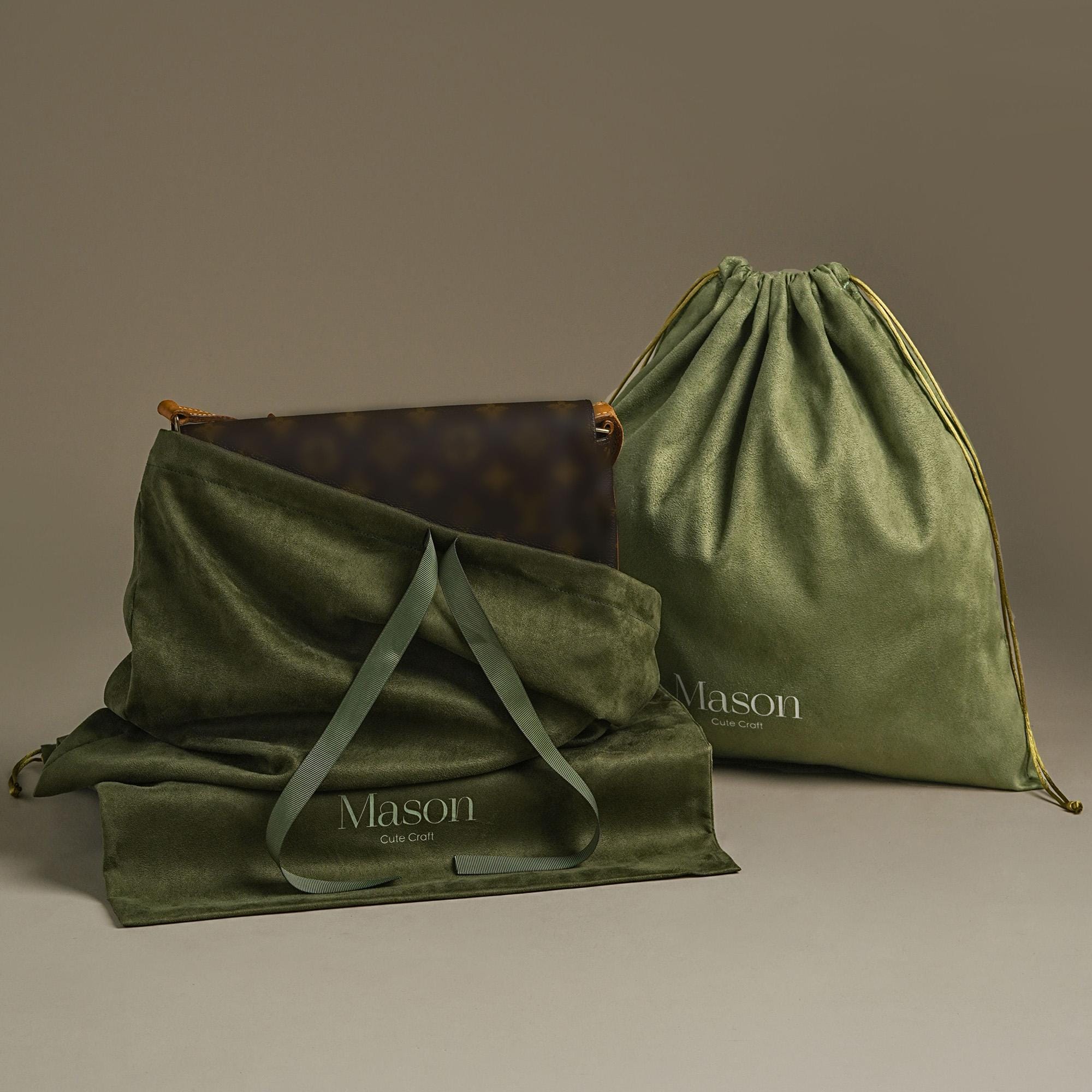 Suede Drawstring Bag - Etsy