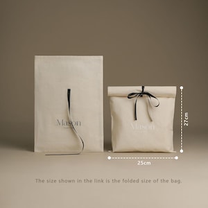 50pcs Custom Logo Thick Cotton Dust Bags: Butterfly Drawstring, Jewelry Gift, Clothes Bags,THI-101 image 2
